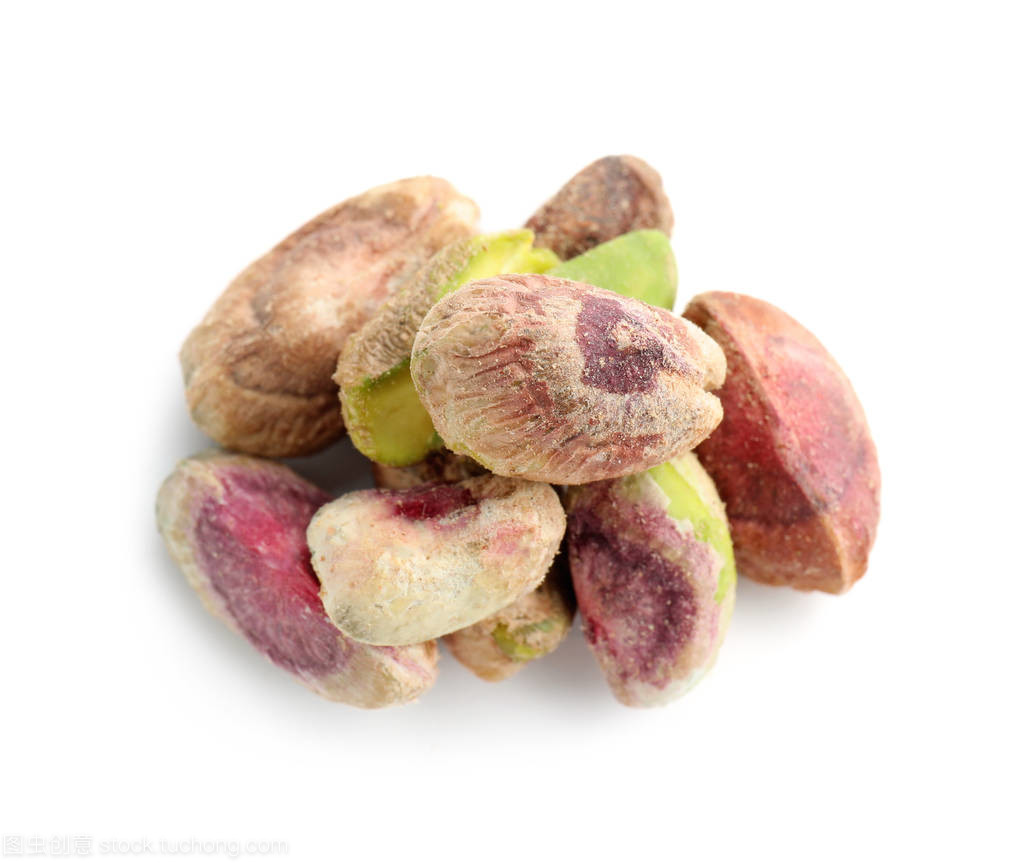 雪白背景下的美味寶藏 開心果堅果的銷售魅力